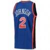 Larry Johnson New York Knicks Mitchell & Ness 1998/99 Hardwood Classics Swingman Jersey - Blue - Detail View
