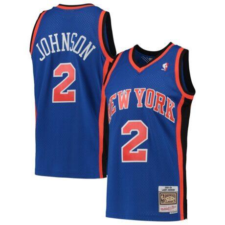 Larry Johnson New York Knicks Mitchell & Ness 1998/99 Hardwood Classics Swingman Jersey
