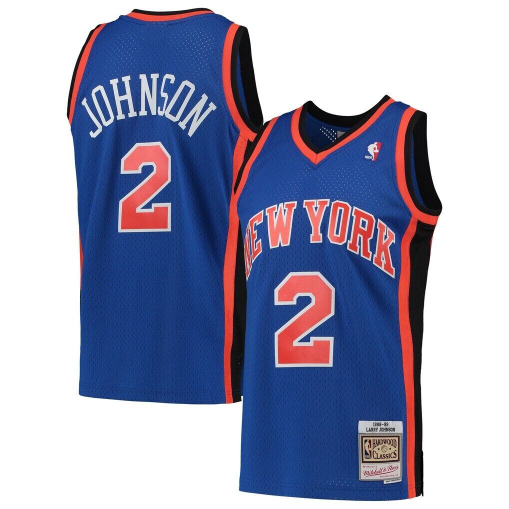 Larry Johnson New York Knicks Mitchell & Ness 1998/99 Hardwood Classics Swingman Jersey