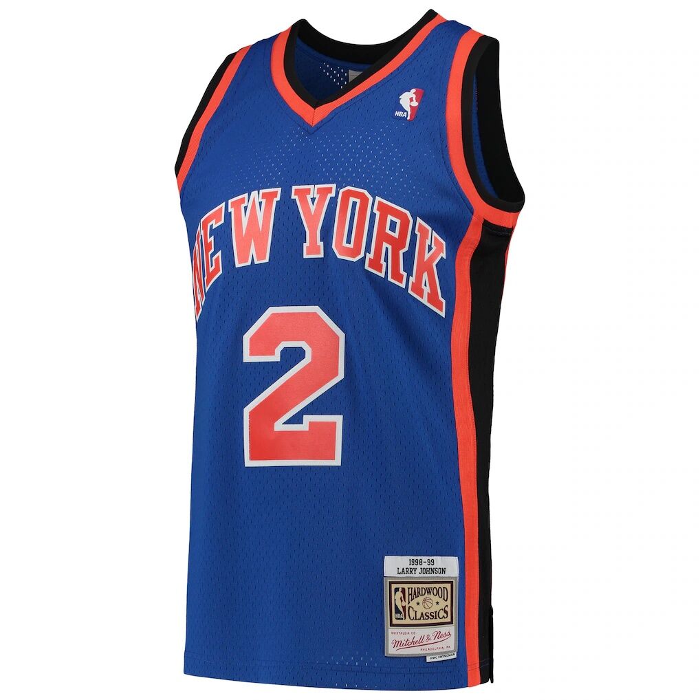 Larry Johnson New York Knicks Mitchell & Ness 1998/99 Hardwood Classics Swingman Jersey