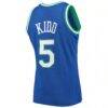 Jason Kidd Dallas Mavericks Mitchell & Ness 1994/95 Hardwood Classics Swingman Jersey - Blue - Detail View