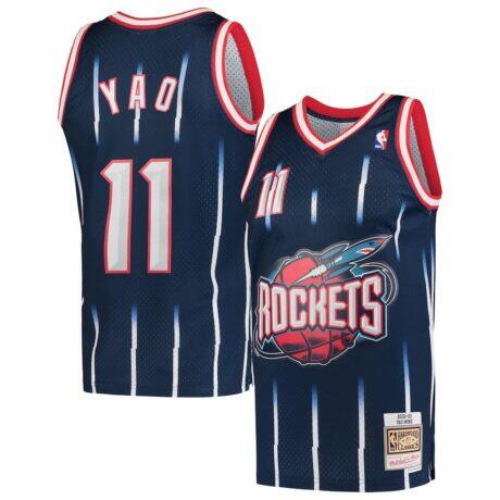 Yao Ming Houston Rockets Mitchell & Ness 2002/03 Hardwood Classics Swingman Jersey - Navy - Front View