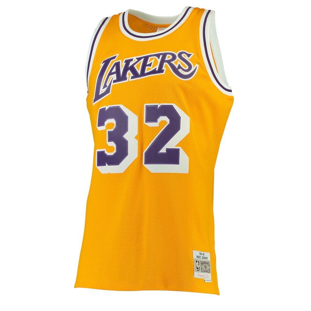 Magic Johnson Los Angeles Lakers Mitchell & Ness 1984/85 Hardwood Classics Swingman Jersey