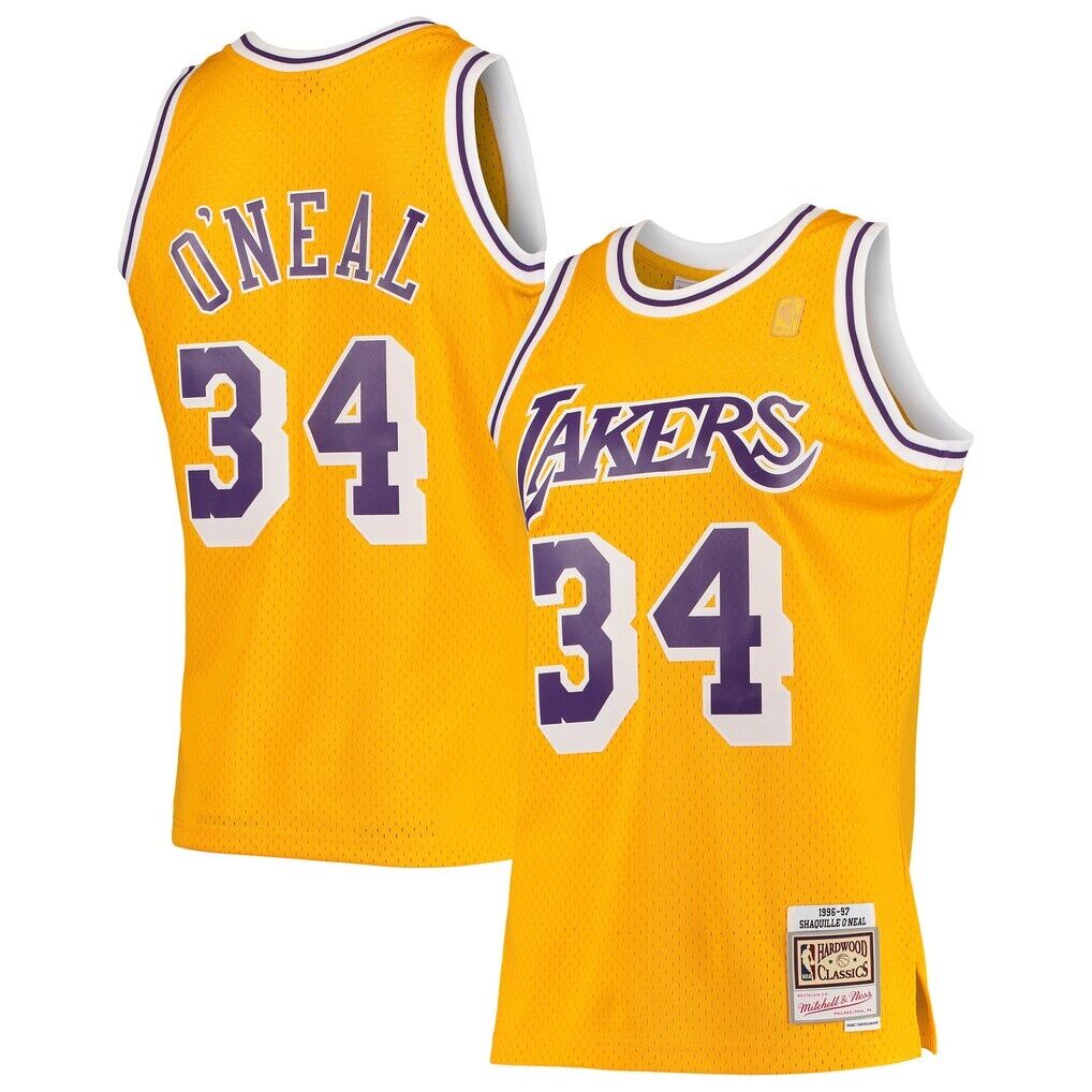 Shaquille O'Neal Los Angeles Lakers Mitchell & Ness Hardwood Classics Swingman Jersey