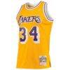 Shaquille O'Neal Los Angeles Lakers Mitchell & Ness Hardwood Classics Swingman Jersey - Gold - Side View