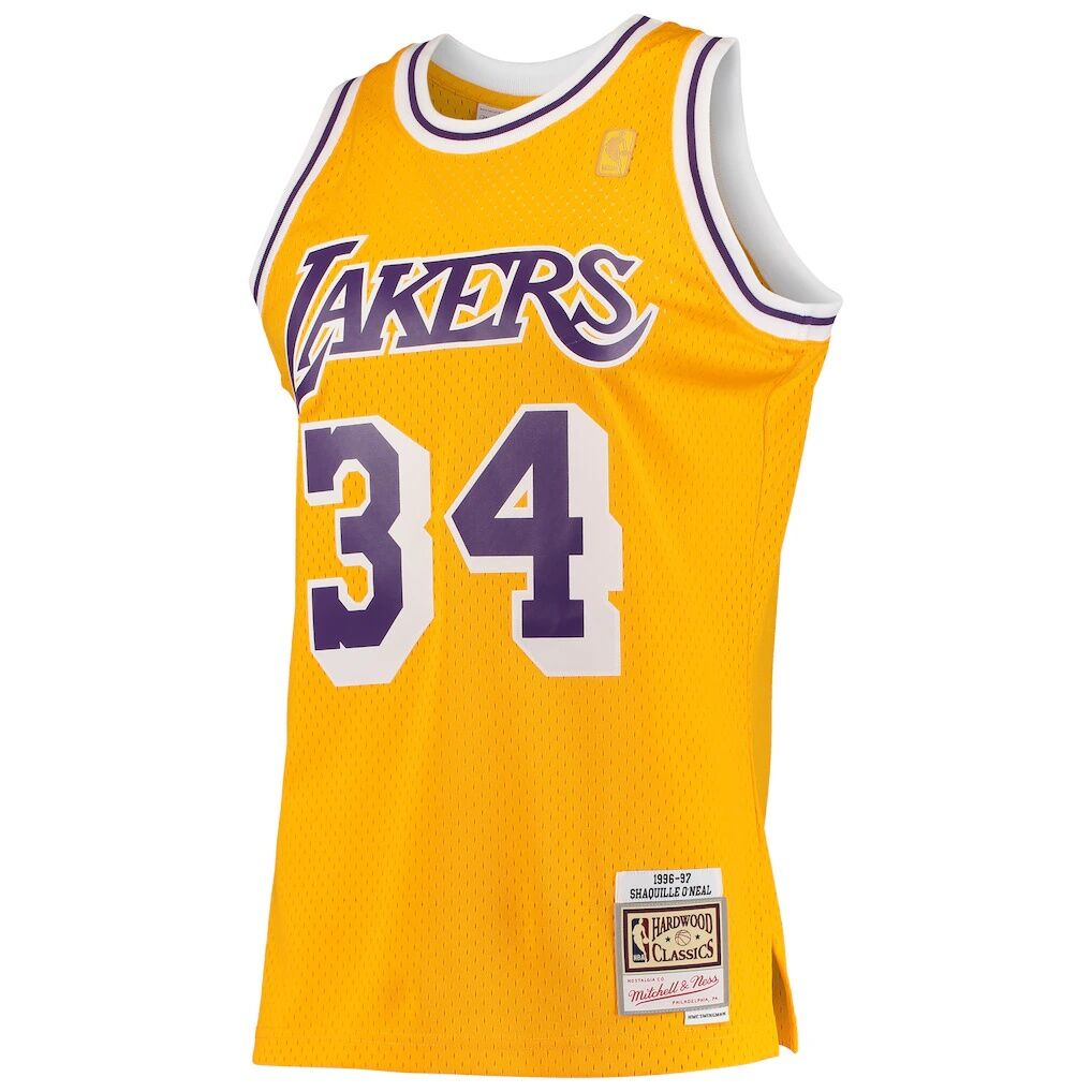 Shaquille O'Neal Los Angeles Lakers Mitchell & Ness Hardwood Classics Swingman Jersey