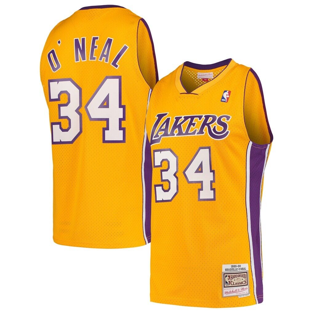 Shaquille O'Neal Los Angeles Lakers Mitchell & Ness Hardwood Classics Swingman Jersey