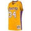 Shaquille O'Neal Los Angeles Lakers Mitchell & Ness Hardwood Classics Swingman Jersey - Gold - Side View