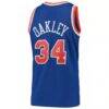 Charles Oakley New York Knicks Mitchell & Ness Hardwood Classics Swingman Jersey - Blue - Detail View