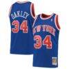 Charles Oakley New York Knicks Mitchell & Ness Hardwood Classics Swingman Jersey - Blue - Front View