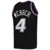 Chris Webber Sacramento Kings Mitchell & Ness 2000/01 Hardwood Classics Swingman Jersey - Black - Detail View