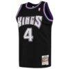 Chris Webber Sacramento Kings Mitchell & Ness 2000/01 Hardwood Classics Swingman Jersey - Black - Side View