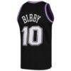 Mike Bibby Sacramento Kings Mitchell & Ness Hardwood Classics Swingman Jersey - Black - Detail View