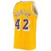 James Worthy Los Angeles Lakers Mitchell & Ness 1984/85 Hardwood Classics Swingman Jersey - Gold - Detail View