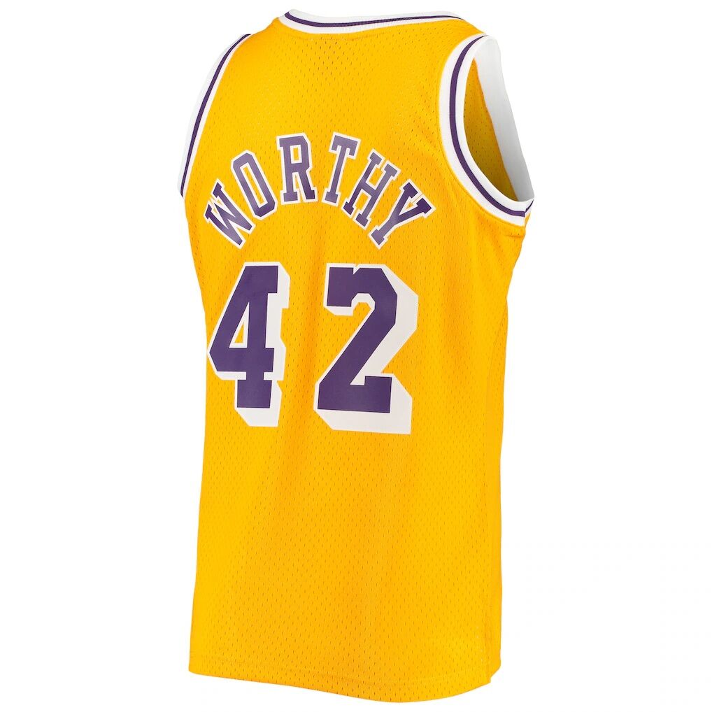 James Worthy Los Angeles Lakers Mitchell & Ness 1984/85 Hardwood Classics Swingman Jersey