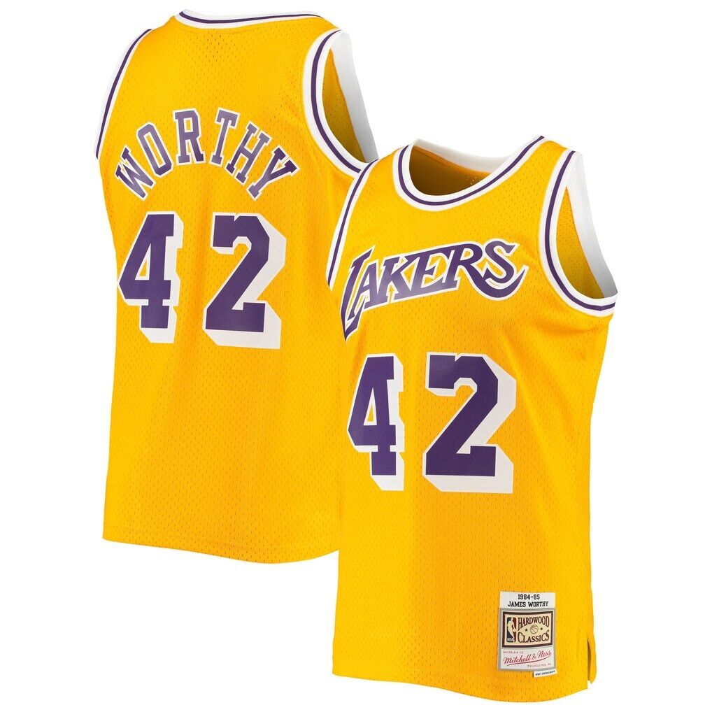 James Worthy Los Angeles Lakers Mitchell & Ness 1984/85 Hardwood Classics Swingman Jersey