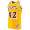 James Worthy Los Angeles Lakers Mitchell & Ness 1984/85 Hardwood Classics Swingman Jersey - Gold - Side View