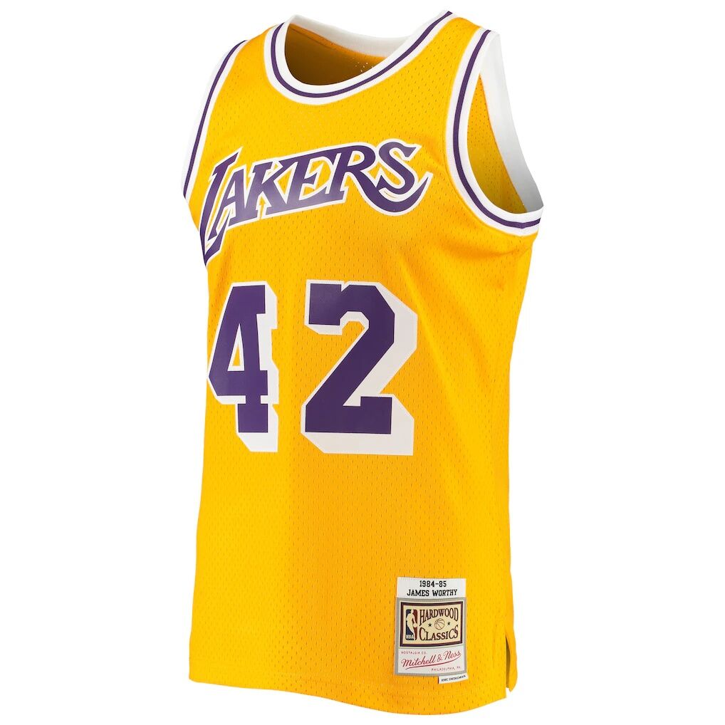 James Worthy Los Angeles Lakers Mitchell & Ness 1984/85 Hardwood Classics Swingman Jersey