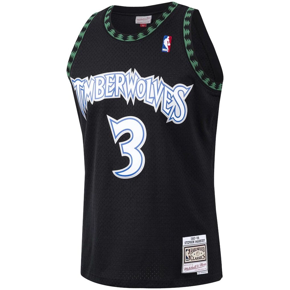 Stephon Marbury Minnesota Timberwolves Mitchell & Ness 1997/98 Hardwood Classics Swingman Jersey