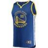 Golden State Warriors Fashion7 Youth 2019/20 Fast Break Custom Replica Jersey Royal - - Back View