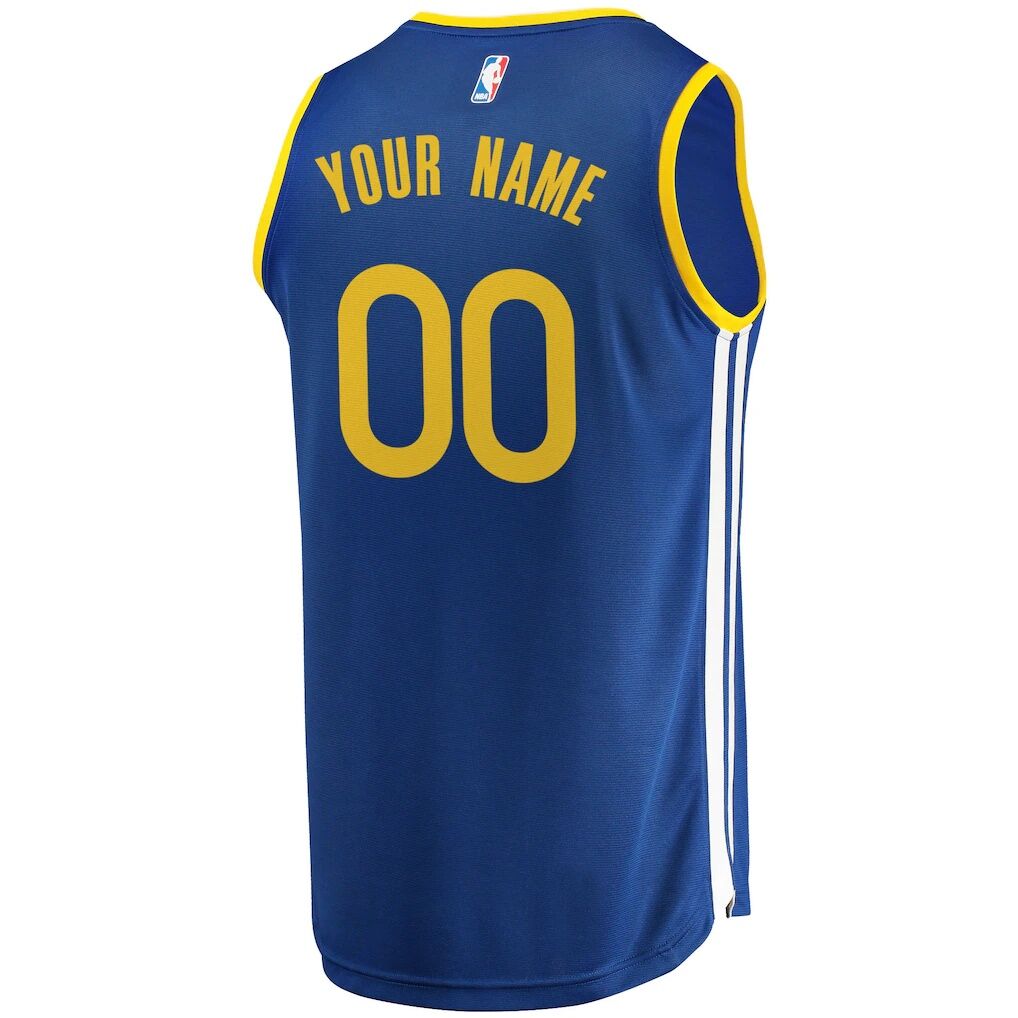 Golden State Warriors Fashion7 Youth 2019/20 Fast Break Custom Replica Jersey Royal - Icon Edition