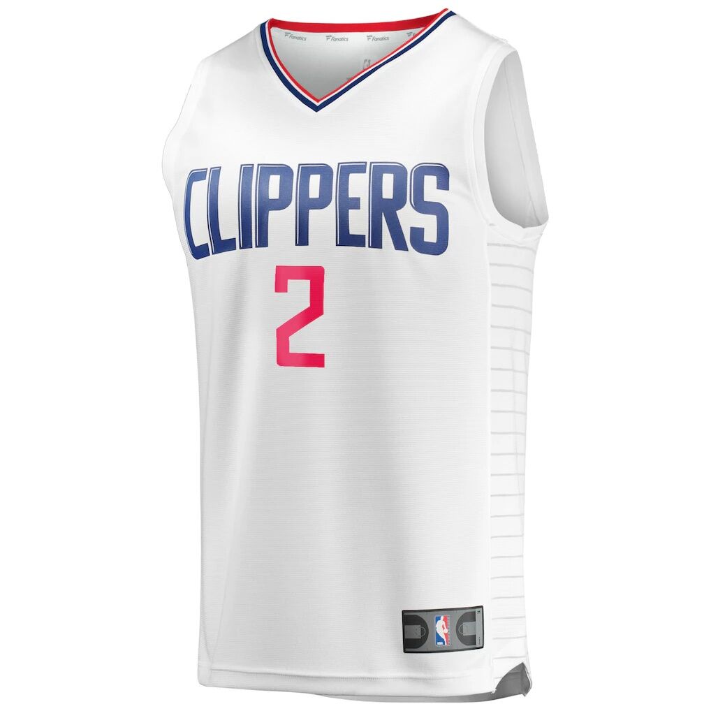 Kawhi Leonard LA Clippers Fashion7 Fast Break Replica Player Jersey – White – Association Edition