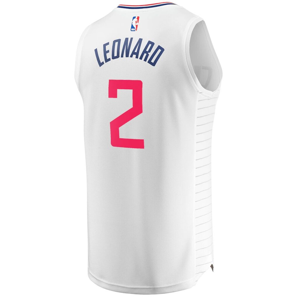 Kawhi Leonard LA Clippers Fashion7 Fast Break Replica Player Jersey - White - Association Edition