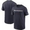 Houston Texans Nike Team Wordmark T-Shirt - Navy - Front View
