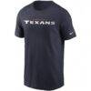 Houston Texans Nike Team Wordmark T-Shirt - Navy - Side View