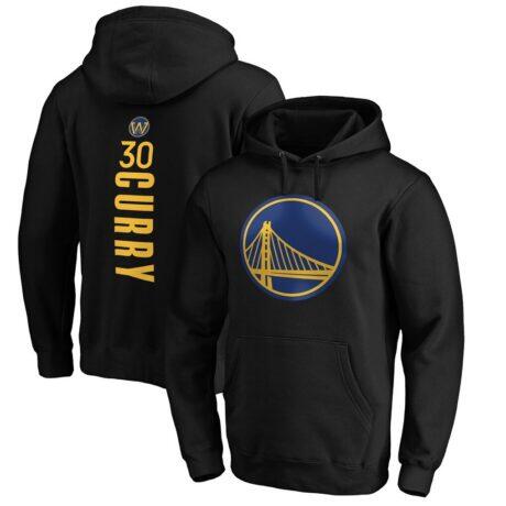 Stephen Curry Golden State Warriors Playmaker Name & Number Pullover Hoodie - Black - Front View