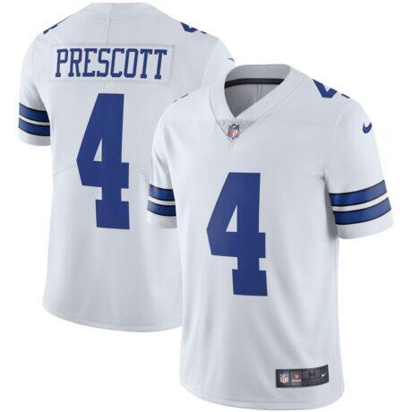 Dak Prescott Dallas Cowboys Nike Vapor Limited Player Jersey - White - Front View