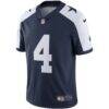 Dak Prescott Dallas Cowboys Nike Alternate Vapor Limited Jersey - Navy - Side View