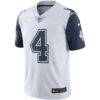 Dak Prescott Nike Dallas Cowboys Color Rush Vapor Limited Jersey - White - Side View