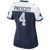 Dak Prescott Dallas Cowboys Nike Women's Alternate Game Team Jersey - Navy - Detail View