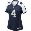 Dak Prescott Dallas Cowboys Nike Women's Alternate Game Team Jersey - Navy - Side View