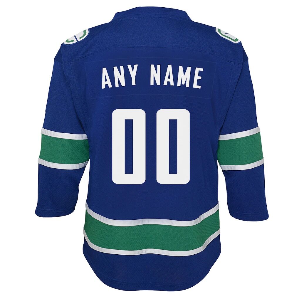 Vancouver Canucks Youth Replica Custom Jersey