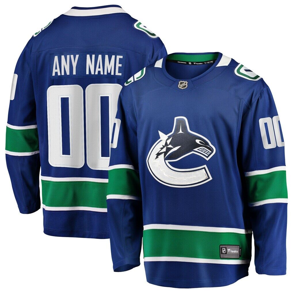 Vancouver Canucks Fashion7 Home Team Breakaway Custom Jersey