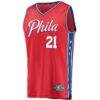 Joel Embiid Philadelphia 76ers Fashion7 Youth 2019/20 Fast Break Replica Player Team Jersey - Red - Back View