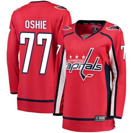 TJ Oshie Washington Capitals Fashion7 Women's Breakaway Player Jersey - Red - Front View