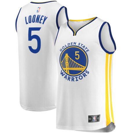 Kevon Looney Golden State Warriors Fashion7 Fast Break Player Replica Jersey - White - Front View