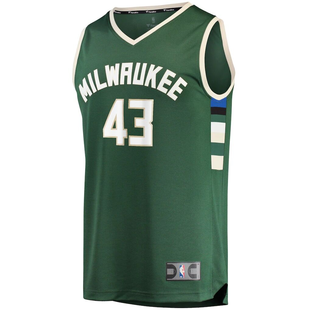 Thanasis Antetokounmpo Milwaukee Bucks Fashion7 Fast Break Replica Player Jersey - Icon Edition - Hunter Green