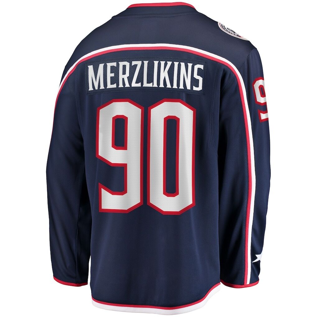 Elvis Merzlikins Columbus Blue Jackets Fashion7 Home Breakaway Player Jersey