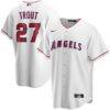 Mike Trout Los Angeles Angels Nike Youth Alternate Replica Player Jersey - White - Front View