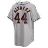 Yordan Álvarez Houston Astros Nike Road Replica Player Jersey - Gray - Detail View