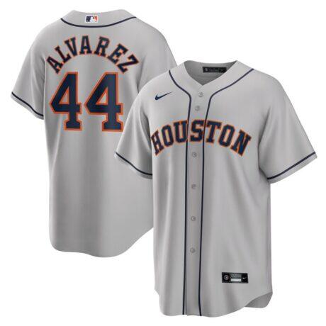 Yordan Álvarez Houston Astros Nike Road Replica Player Jersey - Gray - Front View
