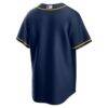 Milwaukee Brewers Nike Alternate Replica Team Jersey - Navy - Alt2