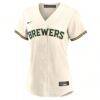 Milwaukee Brewers Nike Women's Home Replica Team Jersey - Cream - Side View