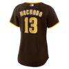 Manny Machado San Diego Padres Nike Women's Road Replica Player Jersey - Brown - Detail View