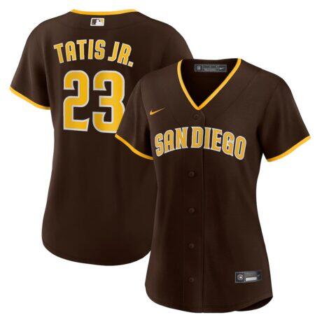 Fernando Tatís Jr. San Diego Padres Nike Women's Road Replica Player Jersey - Brown - Front View