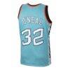 Shaquille O'Neal Mitchell & Ness Eastern Conference 1996 All-Star Hardwood Classics Swingman Jersey - Teal - Detail View